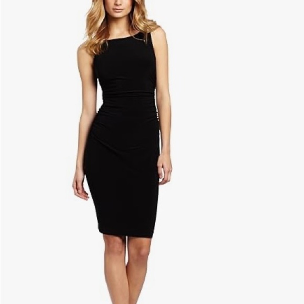 LBD Norma Kamali Black Dress Size XS-Medium Bodycon Shirred Waist